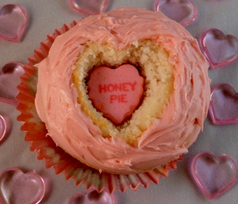Valentine’s Day Cupcakes With a Candy Heart Inside | K.D. Rausin