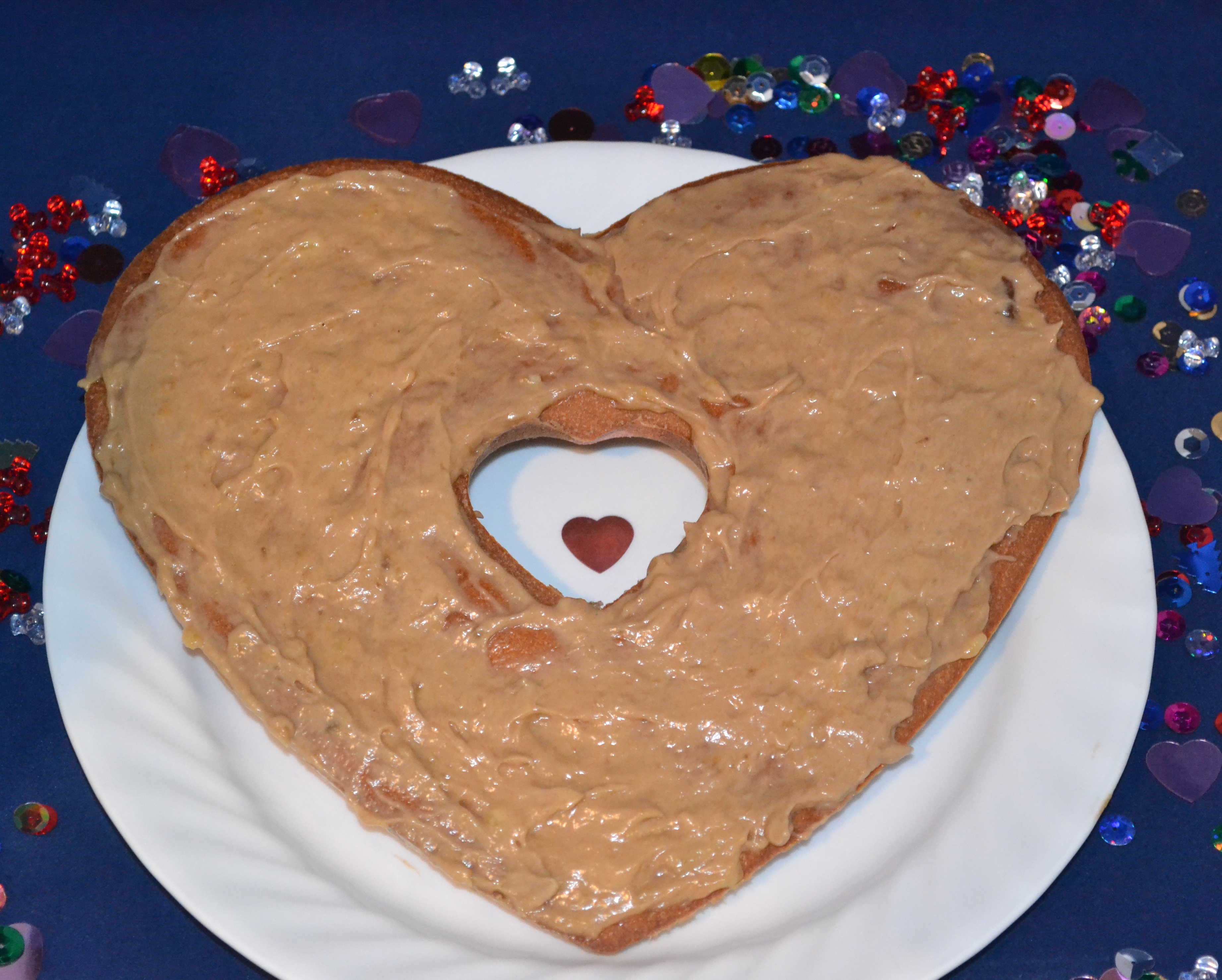 Heart cake dog treat