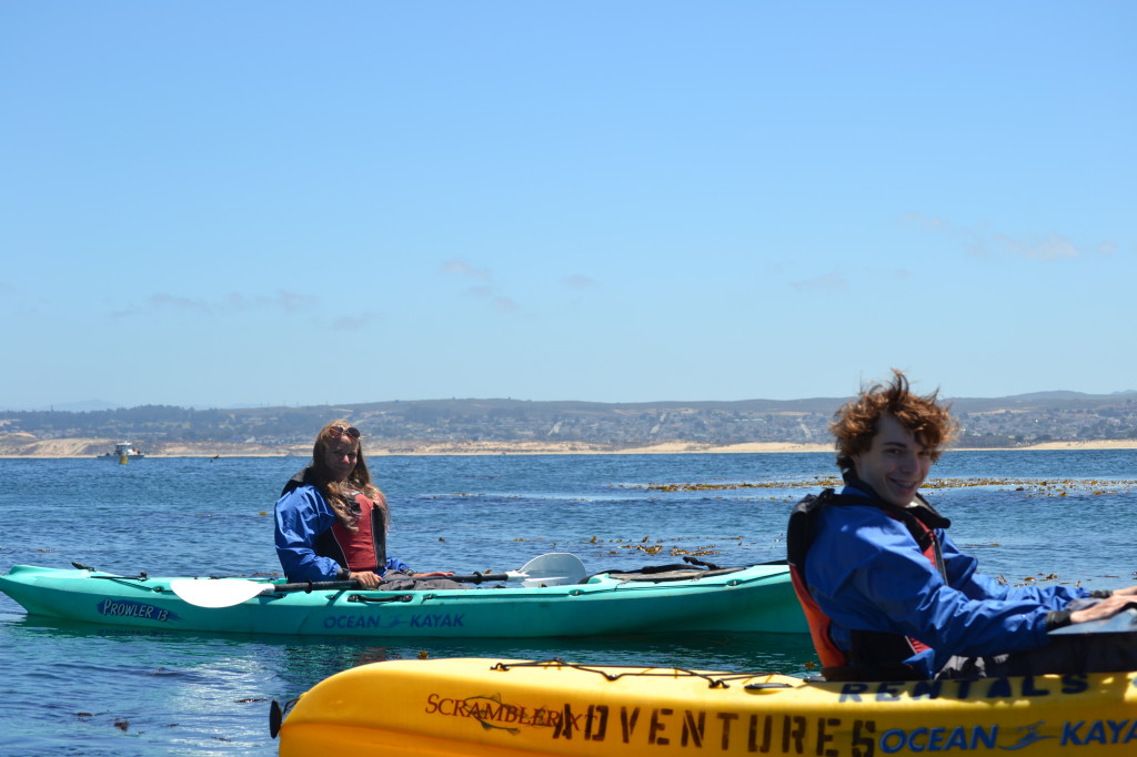 both kids kayaking