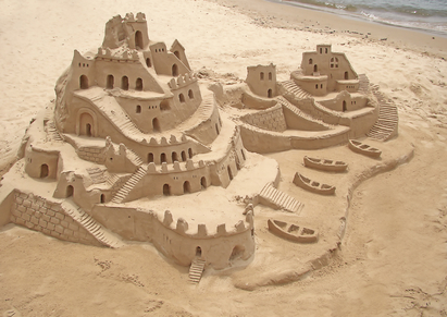 sand castle in brazilian beach